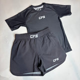Clinch Fight Sports CFS Kids Youth Short Sleeve Rash Guard Grey