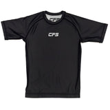 Clinch Fight Sports CFS Kids Youth Short Sleeve Rash Guard Black/White