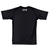 Clinch Fight Sports CFS Kids Youth Short Sleeve Rash Guard Black/White