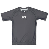 Clinch Fight Sports CFS Kids Youth Short Sleeve Rash Guard Grey