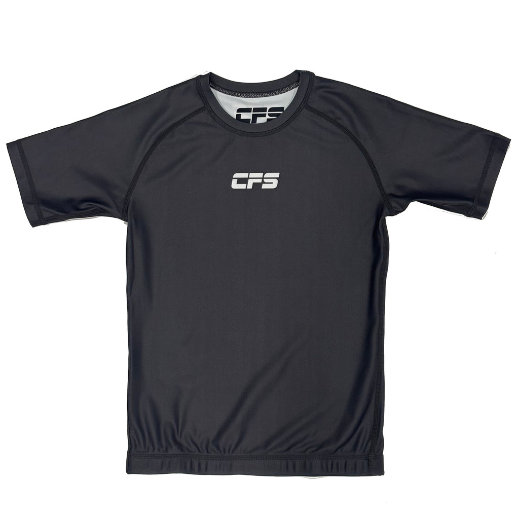 Clinch Fight Sports CFS Kids Youth Short Sleeve Rash Guard Grey