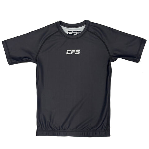 Clinch Fight Sports CFS Kids Youth Short Sleeve Rash Guard Grey