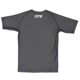 Clinch Fight Sports CFS Kids Youth Short Sleeve Rash Guard Grey