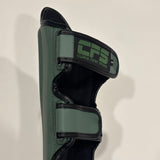 Clinch Fight Sports CFS Muay Thai Kids Youth Shin Guards Olive Green