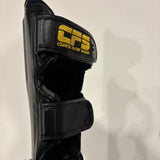 Clinch Fight Sports CFS Muay Thai Kids Youth Shin Guards Black/Gold