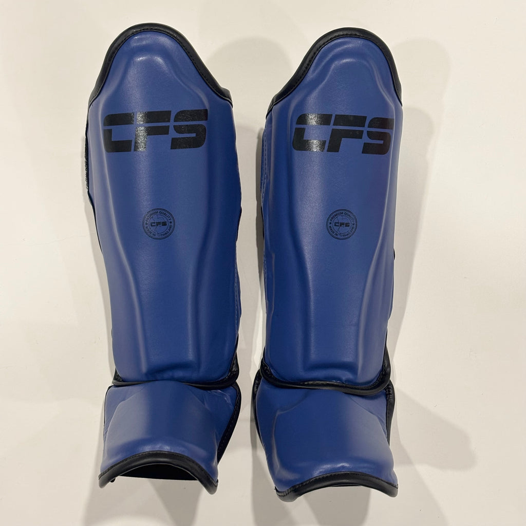 Clinch Fight Sports CFS Muay Thai Kids Youth Shin Guards Blue