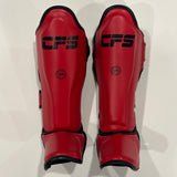 Clinch Fight Sports CFS Muay Thai Kids Youth Shin Guards Red