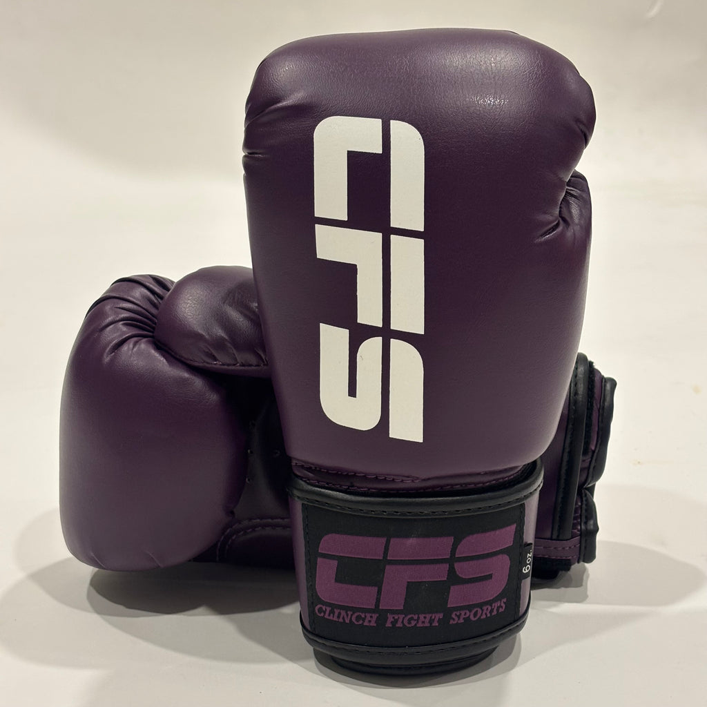 Clinch Fight Sports CFS Muay Thai Kids Youth Boxing Gloves Purple