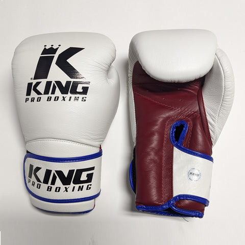King Pro Boxing Gloves Star 1 Tri-Colour White