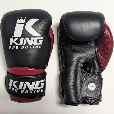King Pro Boxing Gloves Star 10 Black/Maroon