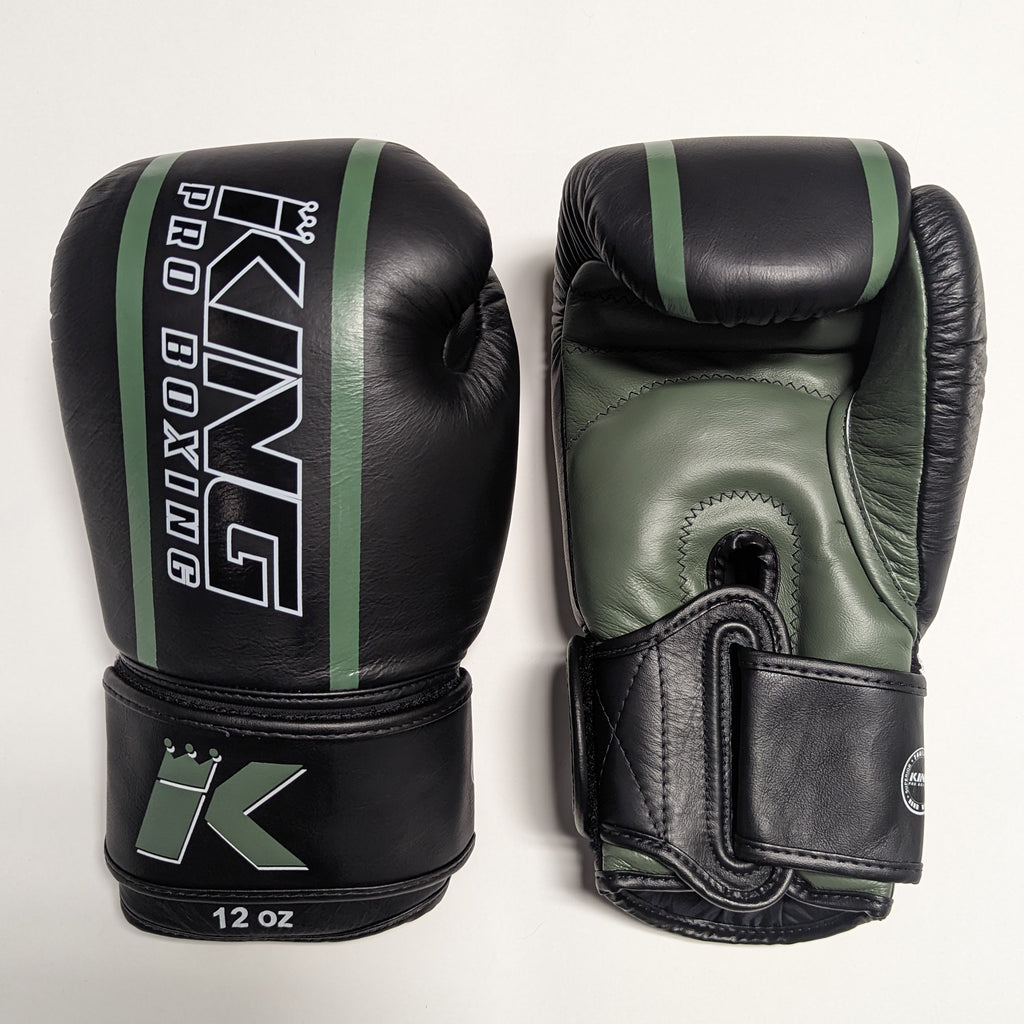 King Pro Boxing Gloves Elite 5 Black/Army Green