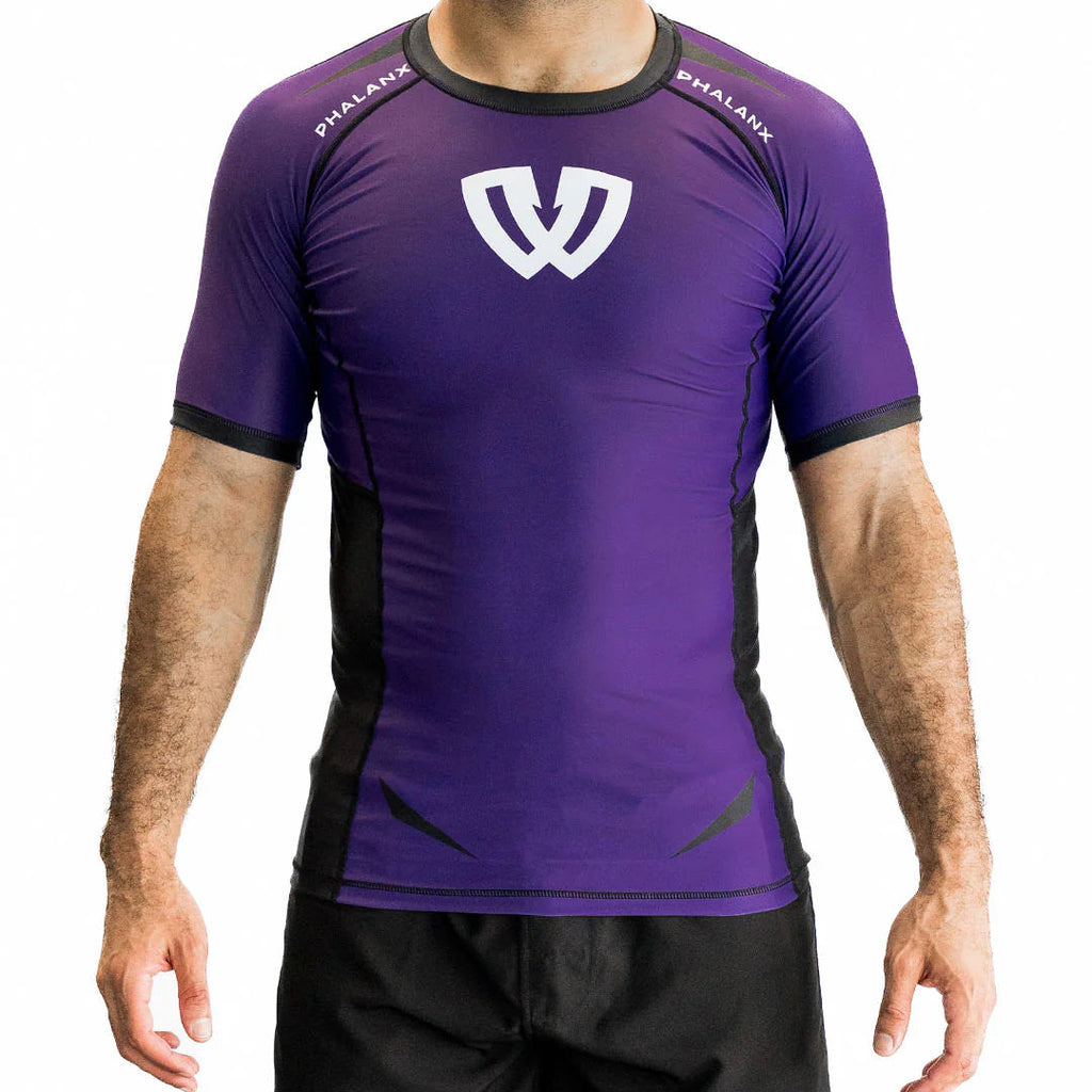 Phalanx Ranked Purple Short Sleeve Rash Guard