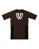 Phalanx Ranked Brown Short Sleeve Rash Guard