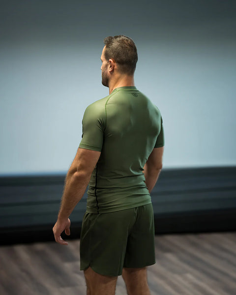 Army Green Rash Guard Phalanx Pulsar RGSS Army Green Short Sleeve Rash Guard Canada – The ...