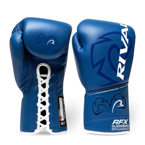 Rival Boxing RFX Guerrero Sparring Gloves Lace-Up Gloves Blue