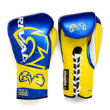 Rival Boxing RFX Guerrero Sparring Gloves Lace-Up Gloves P4P Blue/Yellow