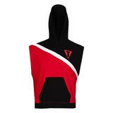 TITLE Boxing Split Combat Sleeveless Hoodie Red/Black