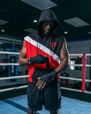 TITLE Boxing Split Combat Sleeveless Hoodie Red/Black