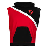 TITLE Boxing Split Combat Sleeveless Hoodie Red/Black