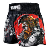 TUFF Muay Thai Shorts High-Cut Retro Style Viking Barbarian