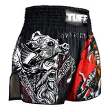 TUFF Muay Thai Shorts High-Cut Retro Style Viking Barbarian