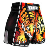 TUFF Muay Thai Shorts Retro Style Orange Furious Tiger
