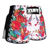 TUFF Kids Muay Thai Shorts Retro Style Rose and Birds
