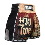 TUFF Muay Thai Shorts Retro Style Yant Narai Turning the Land