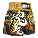 TUFF Muay Thai Shorts High-Cut Retro Style Tora Mazuka Tiger