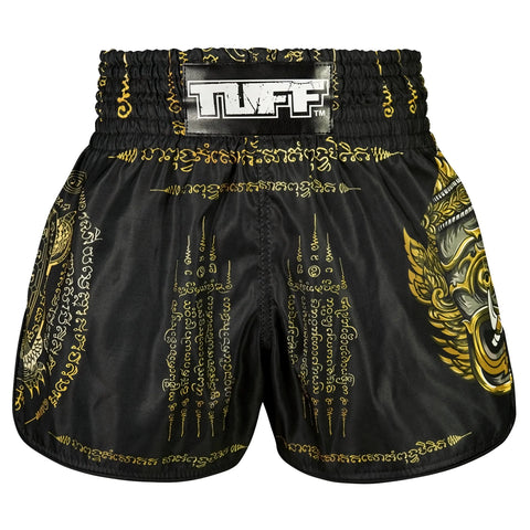 TUFF Muay Thai Shorts High-Cut Retro Style Yaksa Yantra