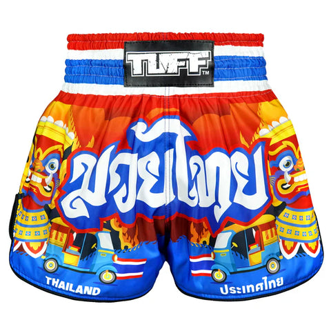TUFF Muay Thai Shorts High-Cut Retro Style The Siam in Motion