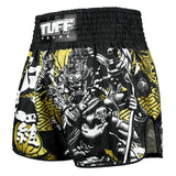 TUFF Muay Thai Shorts High-Cut Retro Style Wrath of the Ashura