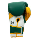 TITLE Boxing Gel World V2T Leather 16oz Gloves Green/Yellow