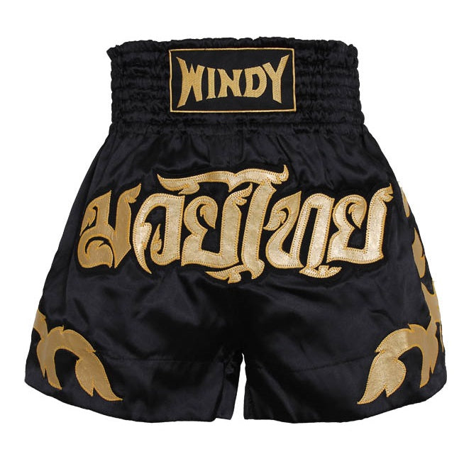 Windy Sport Muay Thai Shorts Black/Gold