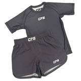 Clinch Fight Sports CFS Kids Youth Short Sleeve Rash Guard Grey