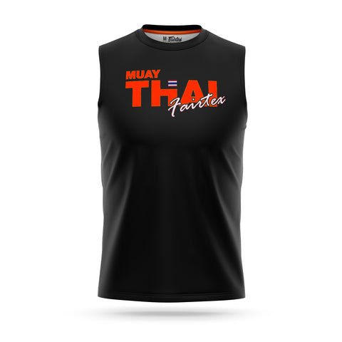Fairtex Cotton Sleeveless T-Shirt Muay Thai Neon Orange