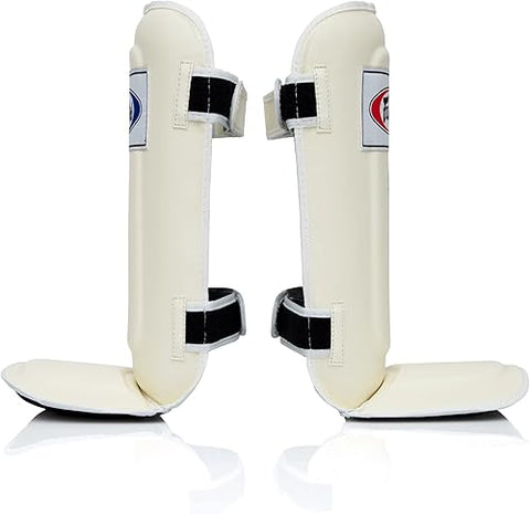 Fairtex SP3 Pro Style Double Padded In-Step Shin Guards White