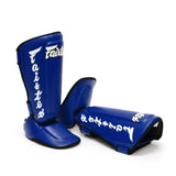 Fairtex SP7 Detachable In-Step Shin Pads Shin Guards Blue