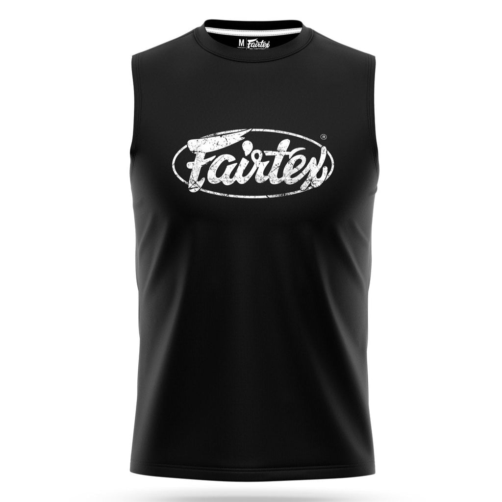 Fairtex Cotton Sleeveless T-Shirt White Logo