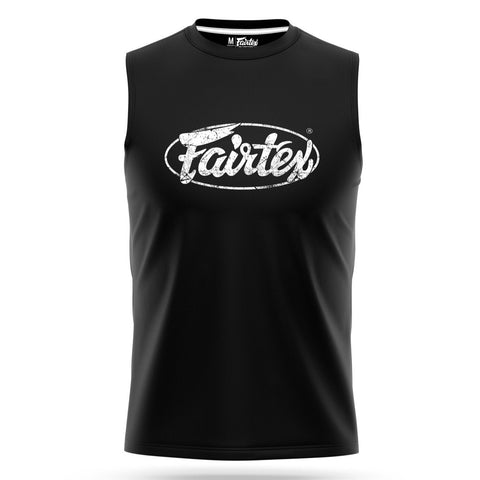 Fairtex Cotton Sleeveless T-Shirt White Logo