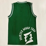 Fairtex MTT41 Sleeveless Tank Top Jersey Shirt Pinstripe Green