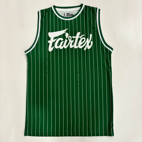 Fairtex MTT41 Sleeveless Tank Top Jersey Shirt Pinstripe Green