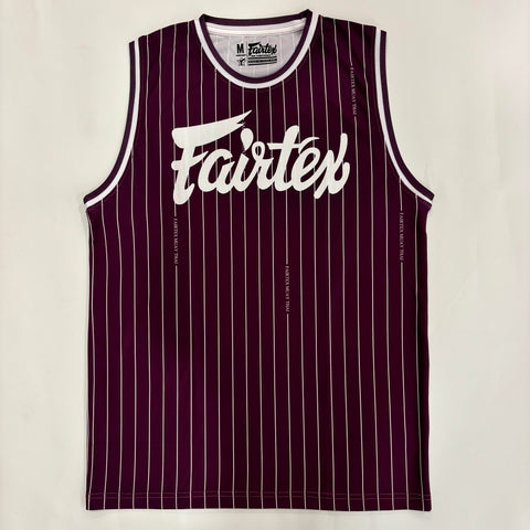 Fairtex MTT41 Sleeveless Tank Top Jersey Shirt Pinstripe Purple