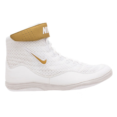 Nike Inflict 3 Wrestling Shoes Boot White/Gold Limited Edition