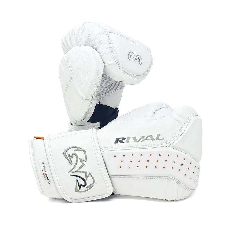 Rival Boxing RB10 Intelli-Shock Bag Gloves All White
