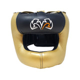 Rival Boxing Guerrero Facesaver Headgear Head Gear Guard Metallic Gold