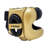 Rival Boxing Guerrero Facesaver Headgear Head Gear Guard Metallic Gold