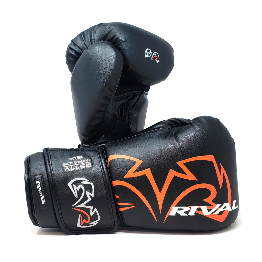 Rival Boxing RS11V Evolution Sparring Gloves Velcro Black