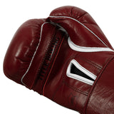 TITLE Boxing Old School Leather Velcro Bag Gloves 2.0 Maroon