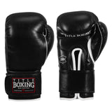 TITLE Boxing Old School Leather Velcro Bag Gloves 2.0 Black